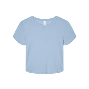 T-shirt Women's Micro Rib Baby azzurro / XS - personalizzabile con logo