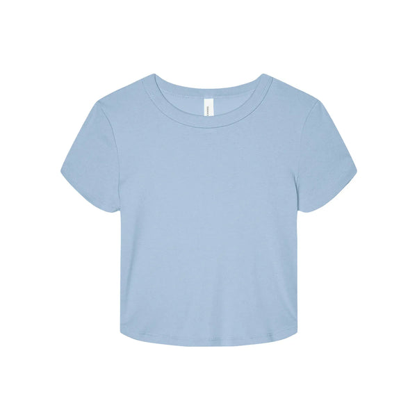 T-shirt Women's Micro Rib Baby azzurro / XS - personalizzabile con logo