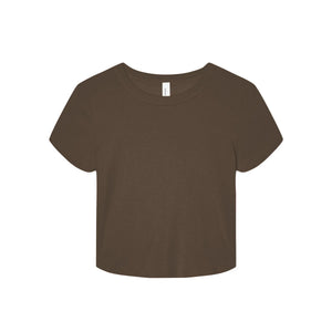 T-shirt Women's Micro Rib Baby marrone / XS - personalizzabile con logo