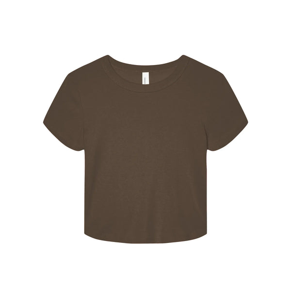 T-shirt Women's Micro Rib Baby marrone / XS - personalizzabile con logo