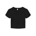 T-shirt Women's Micro Rib Baby nero / XS - personalizzabile con logo