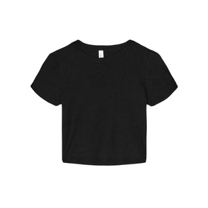 T-shirt Women's Micro Rib Baby nero / XS - personalizzabile con logo