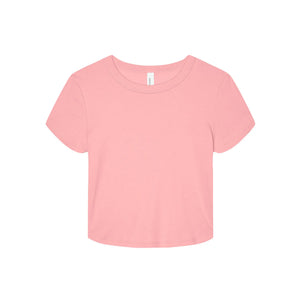 T-shirt Women's Micro Rib Baby rosa / XS - personalizzabile con logo