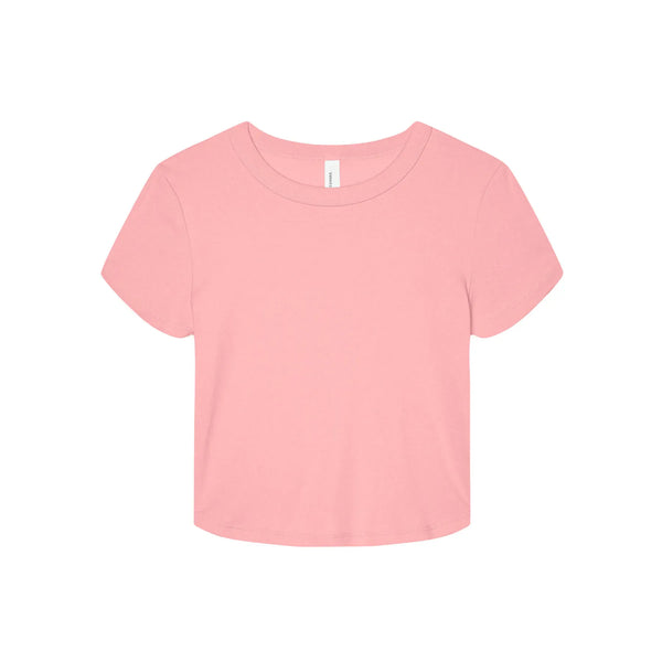 T-shirt Women's Micro Rib Baby rosa / XS - personalizzabile con logo