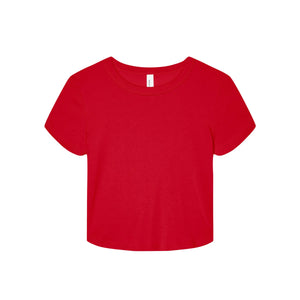 T-shirt Women's Micro Rib Baby rosso / XS - personalizzabile con logo