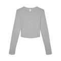 T-shirt Women’s Micro Rib Long Sleeve Baby Athletic Heather / XS - personalizzabile con logo