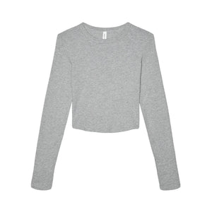 T-shirt Women’s Micro Rib Long Sleeve Baby Athletic Heather / XS - personalizzabile con logo