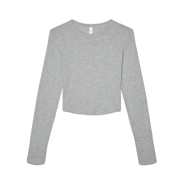 T-shirt Women’s Micro Rib Long Sleeve Baby Athletic Heather / XS - personalizzabile con logo