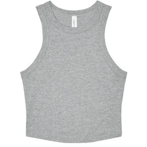 T-shirt Women's Micro Rib Racer Tank Athletic Heather / XS - personalizzabile con logo