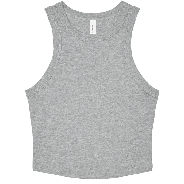 T-shirt Women's Micro Rib Racer Tank Athletic Heather / XS - personalizzabile con logo
