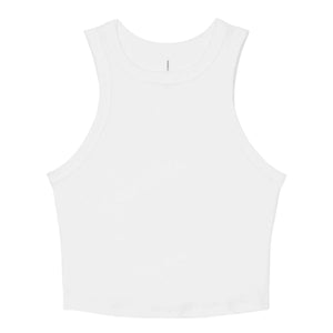 T-shirt Women's Micro Rib Racer Tank bianco / XS - personalizzabile con logo