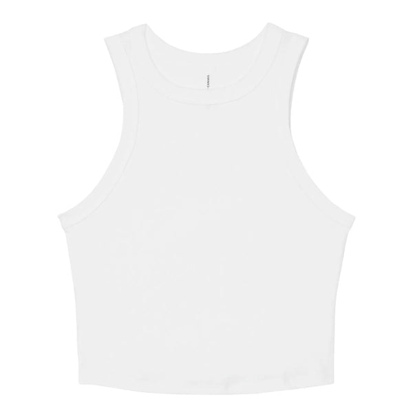T-shirt Women's Micro Rib Racer Tank bianco / XS - personalizzabile con logo
