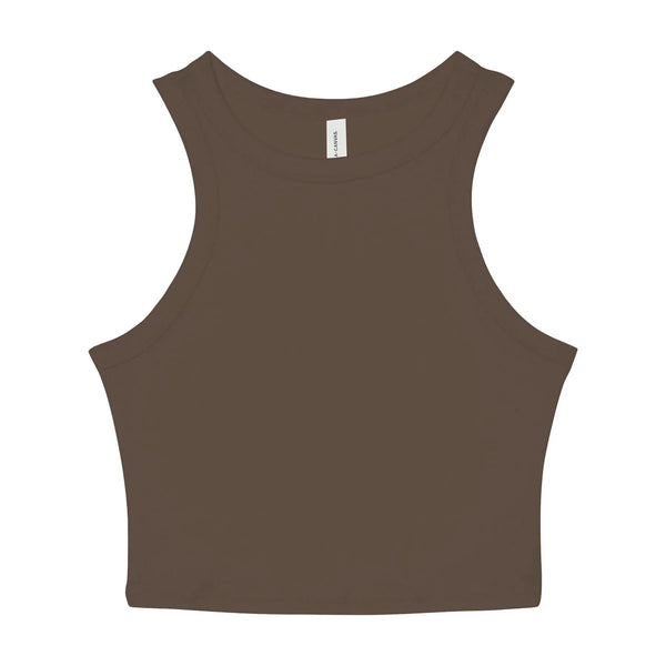 T-shirt Women's Micro Rib Racer Tank marrone / XS - personalizzabile con logo
