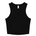 T-shirt Women's Micro Rib Racer Tank nero / XS - personalizzabile con logo