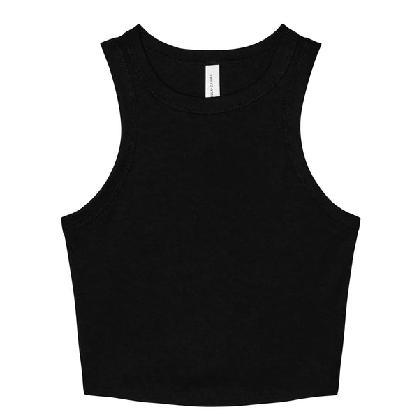 T-shirt Women's Micro Rib Racer Tank nero / XS - personalizzabile con logo