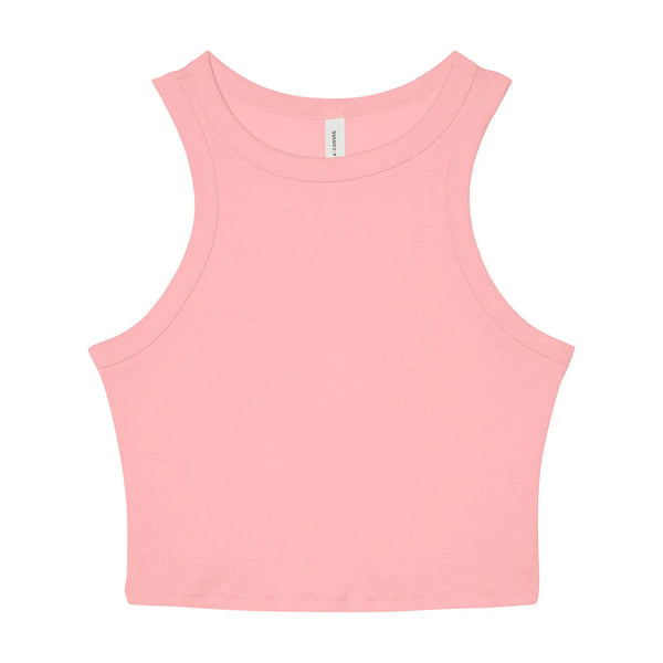 T-shirt Women's Micro Rib Racer Tank rosa / XS - personalizzabile con logo