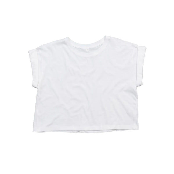 T-shirt Women's Organic Crop Top T bianco / XS - personalizzabile con logo