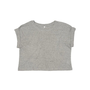 T-shirt Women's Organic Crop Top T grigio / XS - personalizzabile con logo