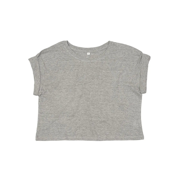 T-shirt Women's Organic Crop Top T grigio / XS - personalizzabile con logo