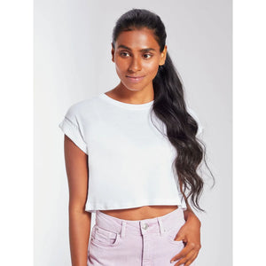T-shirt Women's Organic Crop Top T - personalizzabile con logo