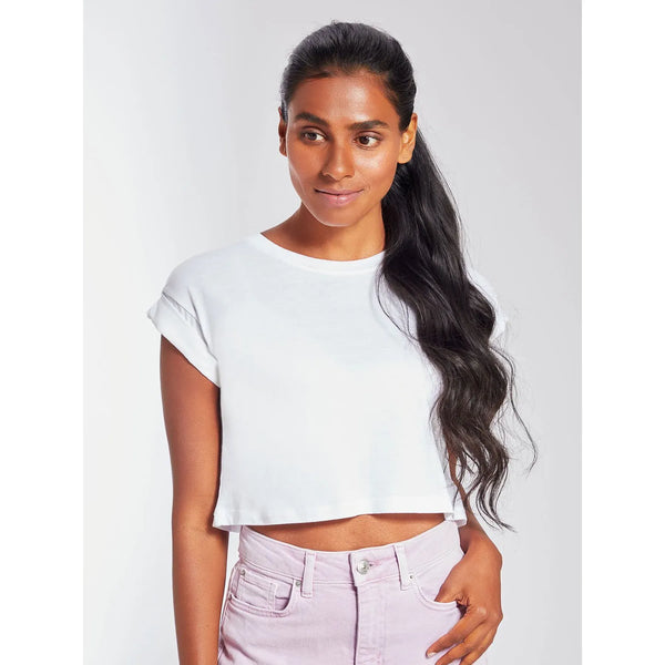 T-shirt Women's Organic Crop Top T - personalizzabile con logo