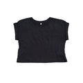T-shirt Women's Organic Crop Top T nero / XS - personalizzabile con logo