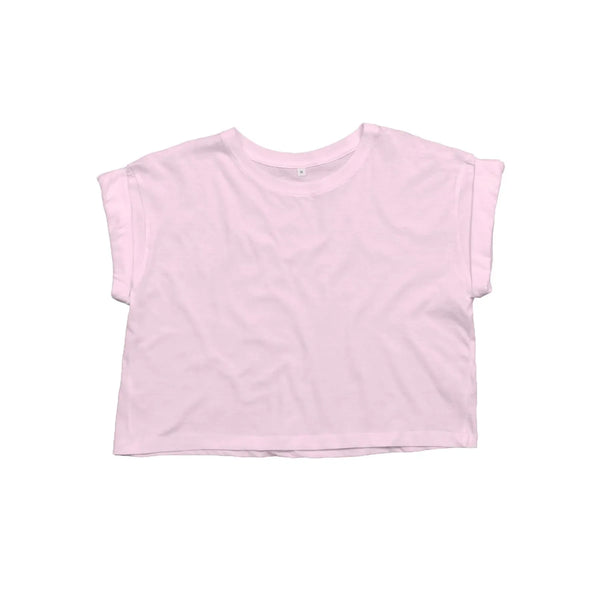T-shirt Women's Organic Crop Top T rosa / XS - personalizzabile con logo