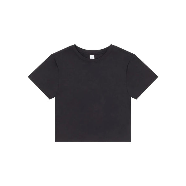 T-shirt Women’s Recycled Cropped T nero / XS - personalizzabile con logo