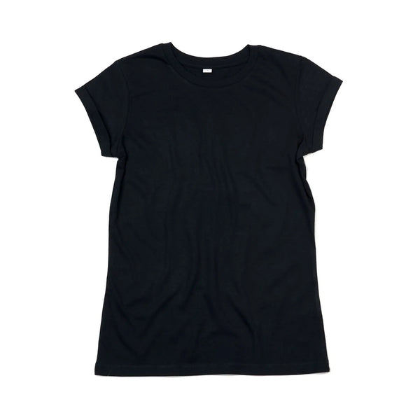 T-shirt Women's Roll Sleeve T nero / XS - personalizzabile con logo