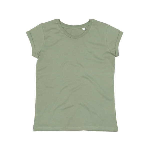 T-shirt Women's Roll Sleeve T verde / S - personalizzabile con logo