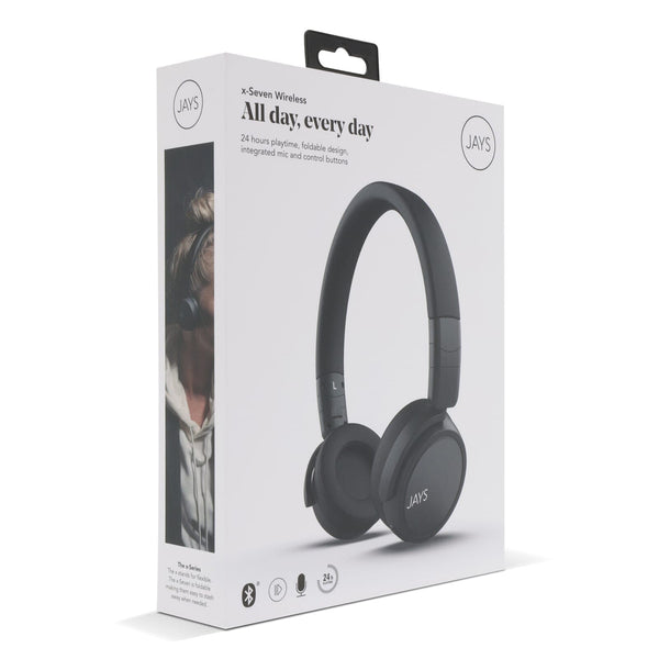 T00247 | Cuffie bluetooth Jays x-Seven Nero - personalizzabile con logo