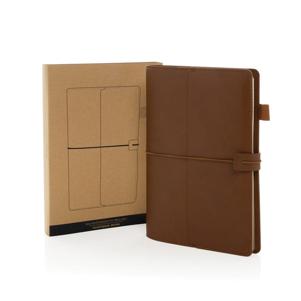 Taccuino 3in1 ricaricabile Daily Notes Binder in PU - personalizzabile con logo