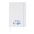 Taccuino A5 basic bianco - personalizzabile con logo
