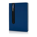 Taccuino A5 Basic con copertina rigida in PU e penna touch Colore: blu navy €7.07 - P773.315