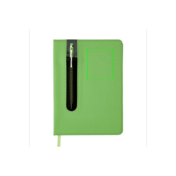 Taccuino A5 Basic con copertina rigida in PU e penna touch Colore: nero, rosso, blu navy, verde €7.07 - P773.311