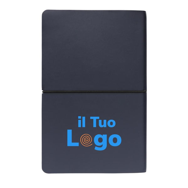 Taccuino A5 con elegante copertina morbida - personalizzabile con logo