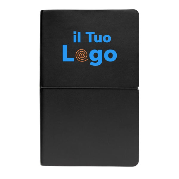 Taccuino A5 con elegante copertina morbida - personalizzabile con logo