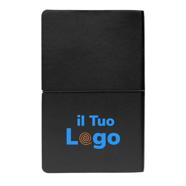 Taccuino A5 con elegante copertina morbida - personalizzabile con logo
