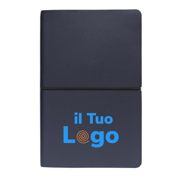 Taccuino A5 con elegante copertina morbida - personalizzabile con logo