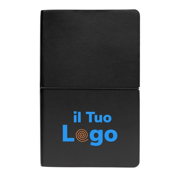 Taccuino A5 con elegante copertina morbida - personalizzabile con logo