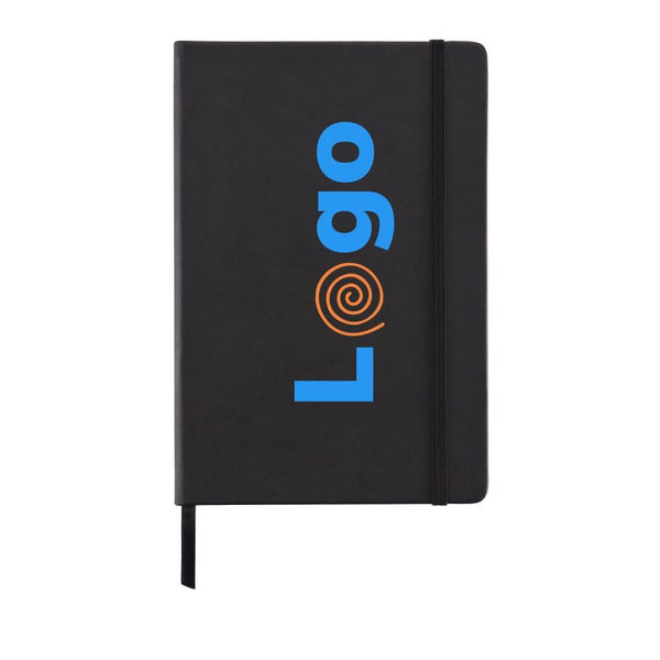 Taccuino A5 Deluxe con copertina rigida in PU - personalizzabile con logo