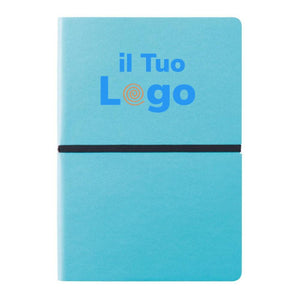 Taccuino A5 Deluxe con copertina soffice - personalizzabile con logo