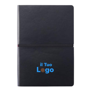 Taccuino A5 Deluxe con copertina soffice - personalizzabile con logo