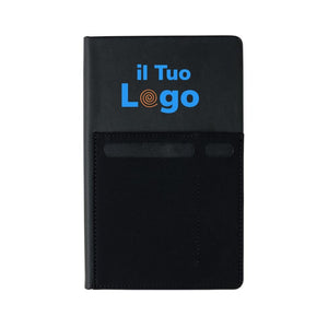 Taccuino A5 Deluxe con taschini - personalizzabile con logo