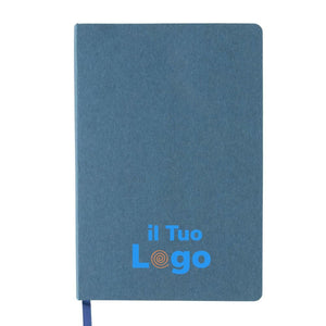 Taccuino A5 FSC® con copertina rigida - personalizzabile con logo