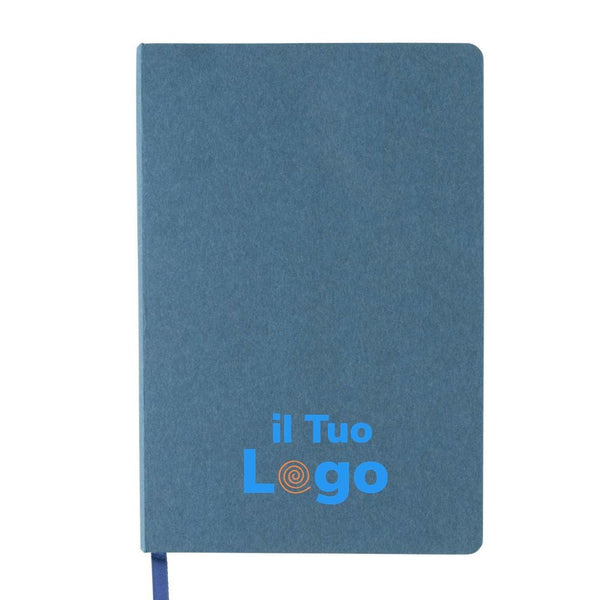 Taccuino A5 FSC® con copertina rigida - personalizzabile con logo