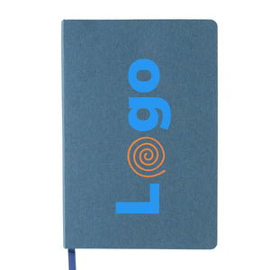 Taccuino A5 FSC® con copertina rigida - personalizzabile con logo