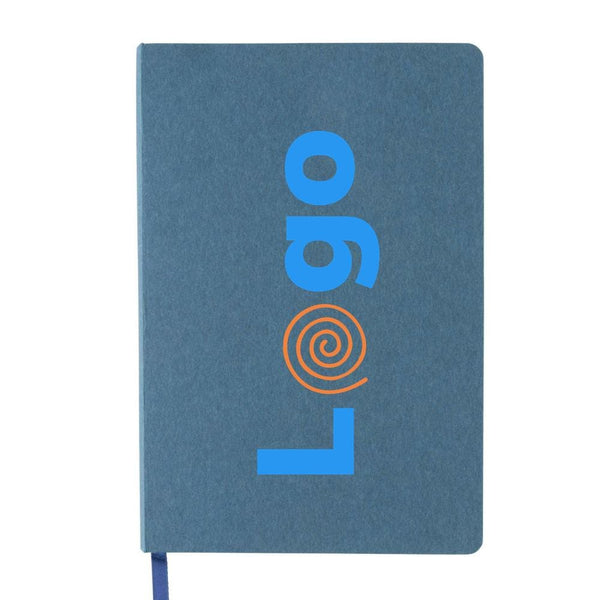 Taccuino A5 FSC® con copertina rigida - personalizzabile con logo