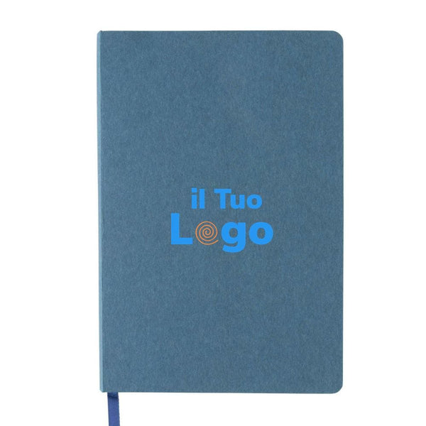 Taccuino A5 FSC® con copertina rigida - personalizzabile con logo