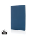Taccuino A5 Impact con copertina morbida e carta di pietra colorato blu - personalizzabile con logo